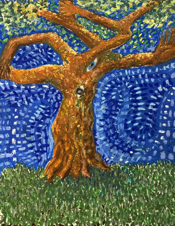 Tree With an Eye, paint by Wills McFadden