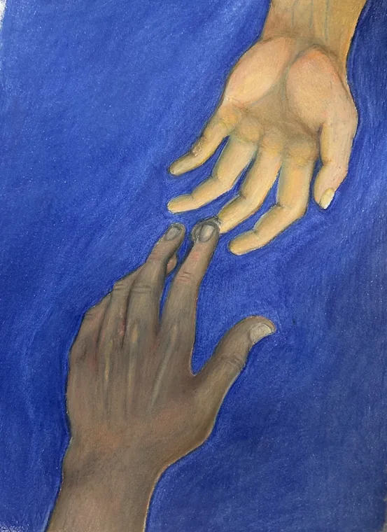 Almost Touching, pastel & graphite by Wills McFadden
