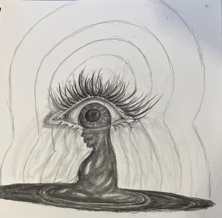 Watcher Rising, graphite by Wills McFadden